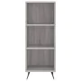 Aparador alto madera contrachapada gris Sonoma 34,5x34x180 cm by , Sideboards - Ref: Foro24-3198959, Price: 91,26 €, Discount: %