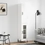 Aparador alto madera contrachapada blanco brillo 34,5x34x180 cm de , Aparadores - Ref: Foro24-3199051, Precio: 112,75 €, Desc...