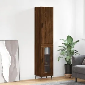 Aparador alto madera contrachapada roble marrón 34,5x34x180 cm von , Sideboards - Ref: Foro24-3199064, Preis: 111,84 €, Rabat...