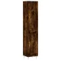 Aparador de madera contrachapada roble ahumado 34,5x34x180 cm de , Aparadores - Ref: Foro24-3199102, Precio: 101,70 €, Descue...