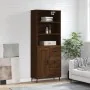 Aparador alto madera contrachapada marrón roble 69,5x34x180 cm by , Sideboards - Ref: Foro24-3190044, Price: 178,86 €, Discou...
