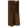 Aparador alto madera contrachapada marrón roble 69,5x34x180 cm by , Sideboards - Ref: Foro24-3190044, Price: 178,86 €, Discou...
