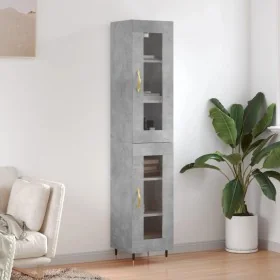 Aparador de madera contrachapada gris hormigón 34,5x34x180 cm von , Sideboards - Ref: Foro24-3199413, Preis: 98,03 €, Rabatt: %