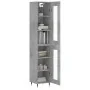 Aparador de madera contrachapada gris hormigón 34,5x34x180 cm by , Sideboards - Ref: Foro24-3199413, Price: 98,02 €, Discount: %
