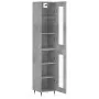 Aparador de madera contrachapada gris hormigón 34,5x34x180 cm by , Sideboards - Ref: Foro24-3199413, Price: 98,02 €, Discount: %