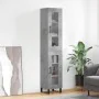 Aparador de madera contrachapada gris hormigón 34,5x34x180 cm de , Aparadores - Ref: Foro24-3199453, Precio: 106,46 €, Descue...