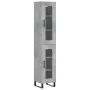 Aparador de madera contrachapada gris hormigón 34,5x34x180 cm de , Aparadores - Ref: Foro24-3199453, Precio: 106,46 €, Descue...