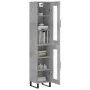 Aparador de madera contrachapada gris hormigón 34,5x34x180 cm de , Aparadores - Ref: Foro24-3199453, Precio: 106,46 €, Descue...