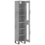 Aparador de madera contrachapada gris hormigón 34,5x34x180 cm de , Aparadores - Ref: Foro24-3199453, Precio: 106,46 €, Descue...