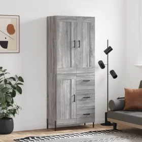 Aparador alto madera contrachapada gris sonoma 69,5x34x180 cm by , Sideboards - Ref: Foro24-3200015, Price: 168,24 €, Discoun...