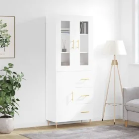 Aparador alto madera contrachapada blanco 69,5x34x180 cm von , Sideboards - Ref: Foro24-3198457, Preis: 182,30 €, Rabatt: %