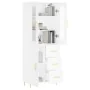 Aparador alto madera contrachapada blanco 69,5x34x180 cm by , Sideboards - Ref: Foro24-3198457, Price: 182,29 €, Discount: %