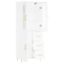 Aparador alto madera contrachapada blanco 69,5x34x180 cm by , Sideboards - Ref: Foro24-3198457, Price: 182,29 €, Discount: %