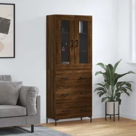 Aparador alto madera contrachapada marrón roble 69,5x34x180 cm von , Sideboards - Ref: Foro24-3198408, Preis: 181,04 €, Rabat...