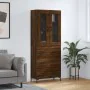 Aparador alto madera contrachapada marrón roble 69,5x34x180 cm de , Aparadores - Ref: Foro24-3198408, Precio: 180,97 €, Descu...