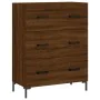 Aparador alto madera contrachapada marrón roble 69,5x34x180 cm de , Aparadores - Ref: Foro24-3198408, Precio: 180,97 €, Descu...