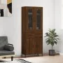 Aparador alto madera contrachapada marrón roble 69,5x34x180 cm by , Sideboards - Ref: Foro24-3198544, Price: 196,98 €, Discou...