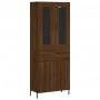 Aparador alto madera contrachapada marrón roble 69,5x34x180 cm by , Sideboards - Ref: Foro24-3198544, Price: 196,98 €, Discou...