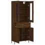 Aparador alto madera contrachapada marrón roble 69,5x34x180 cm by , Sideboards - Ref: Foro24-3198544, Price: 196,98 €, Discou...
