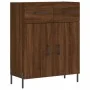 Aparador alto madera contrachapada marrón roble 69,5x34x180 cm by , Sideboards - Ref: Foro24-3198544, Price: 196,98 €, Discou...
