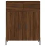 Aparador alto madera contrachapada marrón roble 69,5x34x180 cm by , Sideboards - Ref: Foro24-3198544, Price: 196,98 €, Discou...