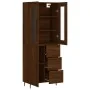 Aparador alto madera contrachapada marrón roble 69,5x34x180 cm by , Sideboards - Ref: Foro24-3198488, Price: 173,02 €, Discou...
