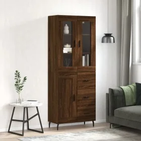 Aparador alto madera contrachapada marrón roble 69,5x34x180 cm von , Sideboards - Ref: Foro24-3198680, Preis: 188,06 €, Rabat...