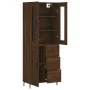 Aparador alto madera contrachapada marrón roble 69,5x34x180 cm de , Aparadores - Ref: Foro24-3198680, Precio: 188,02 €, Descu...
