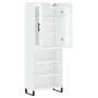 Aparador alto madera contrachapada blanco brillo 69,5x34x180 cm by , Sideboards - Ref: Foro24-3198747, Price: 162,83 €, Disco...