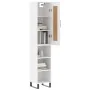 Aparador alto madera contrachapada blanco 34,5x34x180 cm by , Sideboards - Ref: Foro24-3200345, Price: 93,46 €, Discount: %