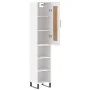 Aparador alto madera contrachapada blanco 34,5x34x180 cm by , Sideboards - Ref: Foro24-3200345, Price: 93,46 €, Discount: %