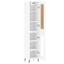 Aparador alto madera contrachapada blanco 34,5x34x180 cm by , Sideboards - Ref: Foro24-3200401, Price: 103,29 €, Discount: %