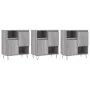 Aparadores 3 uds madera contrachapada gris Sonoma de , Aparadores - Ref: Foro24-3190155, Precio: 169,56 €, Descuento: %