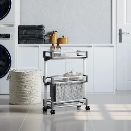 Carrito de almacenaje aluminio 59x20x75 cm by , Storage containers - Ref: Foro24-154618, Price: 42,66 €, Discount: %