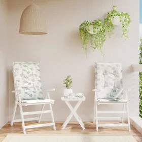 Cojines de silla de respaldo alto 2 uds tela estampado de hojas by , Cushions for chairs and sofas - Ref: Foro24-361262, Pric...