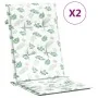 Cojines de silla de respaldo alto 2 uds tela estampado de hojas von , Kissen für Stühle und Sofas - Ref: Foro24-361262, Preis...