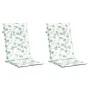 Cojines de silla de respaldo alto 2 uds tela estampado de hojas von , Kissen für Stühle und Sofas - Ref: Foro24-361262, Preis...