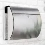HI Buzón con compartimento de periódicos acero inox 38x13,3x30,4 cm von , Briefschlitze - Ref: Foro24-445596, Preis: 50,28 €,...