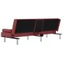 Sofá cama con portavasos cuero sintético rojo tinto by , Sofas - Ref: Foro24-351930, Price: 298,29 €, Discount: %