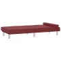 Sofá cama con portavasos cuero sintético rojo tinto by , Sofas - Ref: Foro24-351930, Price: 298,29 €, Discount: %