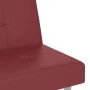 Sofá cama con portavasos cuero sintético rojo tinto by , Sofas - Ref: Foro24-351930, Price: 298,29 €, Discount: %