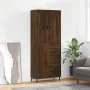Aparador alto madera contrachapada marrón roble 69,5x34x180 cm by , Sideboards - Ref: Foro24-3199832, Price: 164,56 €, Discou...