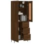Aparador alto madera contrachapada marrón roble 69,5x34x180 cm by , Sideboards - Ref: Foro24-3199832, Price: 164,56 €, Discou...