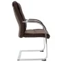 Silla de oficina voladiza de cuero sintético marrón von , Bürostühle - Ref: Foro24-289343, Preis: 127,18 €, Rabatt: %
