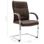Silla de oficina voladiza de cuero sintético marrón von , Bürostühle - Ref: Foro24-289343, Preis: 127,18 €, Rabatt: %