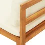 Banco de jardín y mesa cojines crema madera maciza de acacia von , Modulare Sofas für den Außenbereich - Ref: Foro24-316314, ...