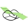 Tumbona mecedora de acero y textileno verde de , Tumbonas - Ref: Foro24-318119, Precio: 75,71 €, Descuento: %