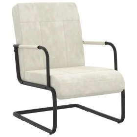Silla voladiza de terciopelo blanco crema von , Sessel - Ref: Foro24-325797, Preis: 131,54 €, Rabatt: %