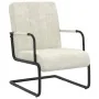 Silla voladiza de terciopelo blanco crema de , Sillones - Ref: Foro24-325797, Precio: 131,50 €, Descuento: %