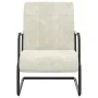 Silla voladiza de terciopelo blanco crema de , Sillones - Ref: Foro24-325797, Precio: 131,50 €, Descuento: %